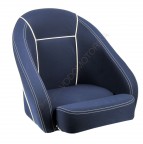 Кресло ROMEO мягкое, подставка, обивка ткань Markilux темно-синяя (118100395)