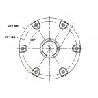 Стойка под сиденье COLUMBIA регулируемая 360-500 мм, диаметр 73 мм, основание 230 мм